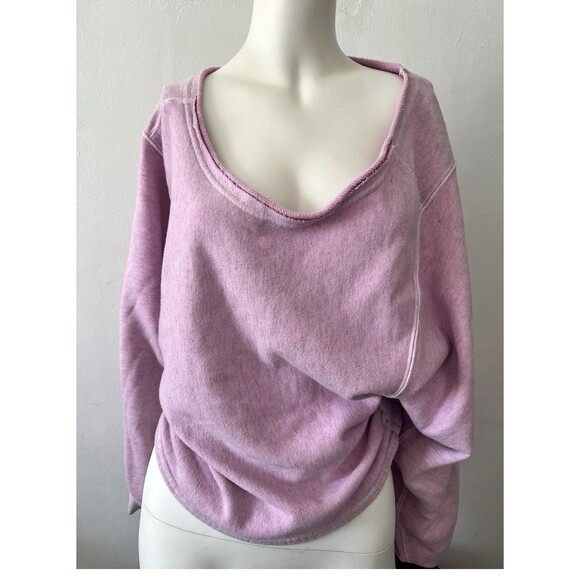 fp movement Pink On Off The Shoulder The Way It Is Slouchy Sweatshirt Size XS - Picture 1 of 7